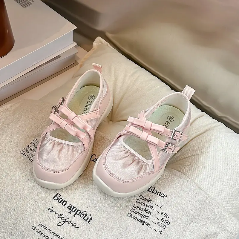 2025 Children Leather Shoes for Girls Spring Autumn New Fashion Korean Style Soft Bottom Anti-slippery Versatile Ballet Shoes