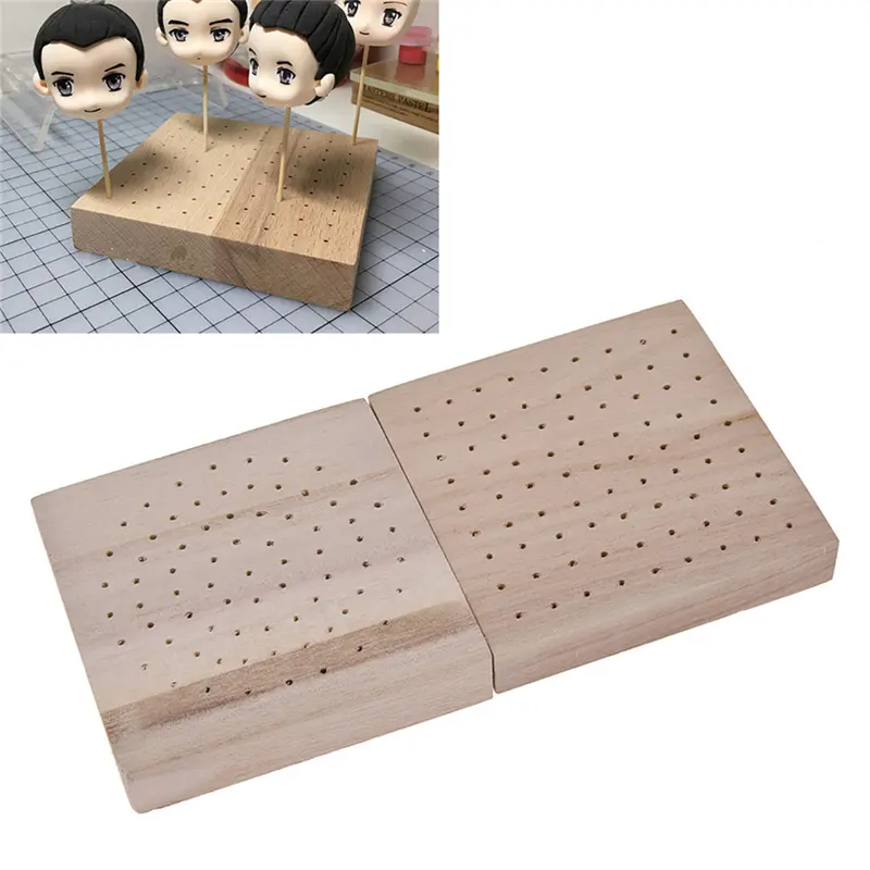 Oak Insert Board Dried Colored Soft Clay Ultra Light Clay Sculpture Doll Iron Wire Skeleton Wooden Base Display Rack
