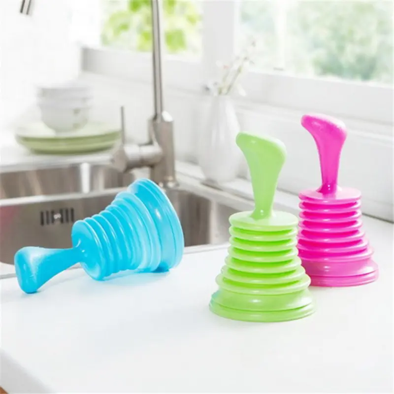 Toilet Plungers Solid Sewer Anti Bloking Tools Sink Bathtub Closestool Drain Pipeline Dredge Suction Cup Kitchen Supplies