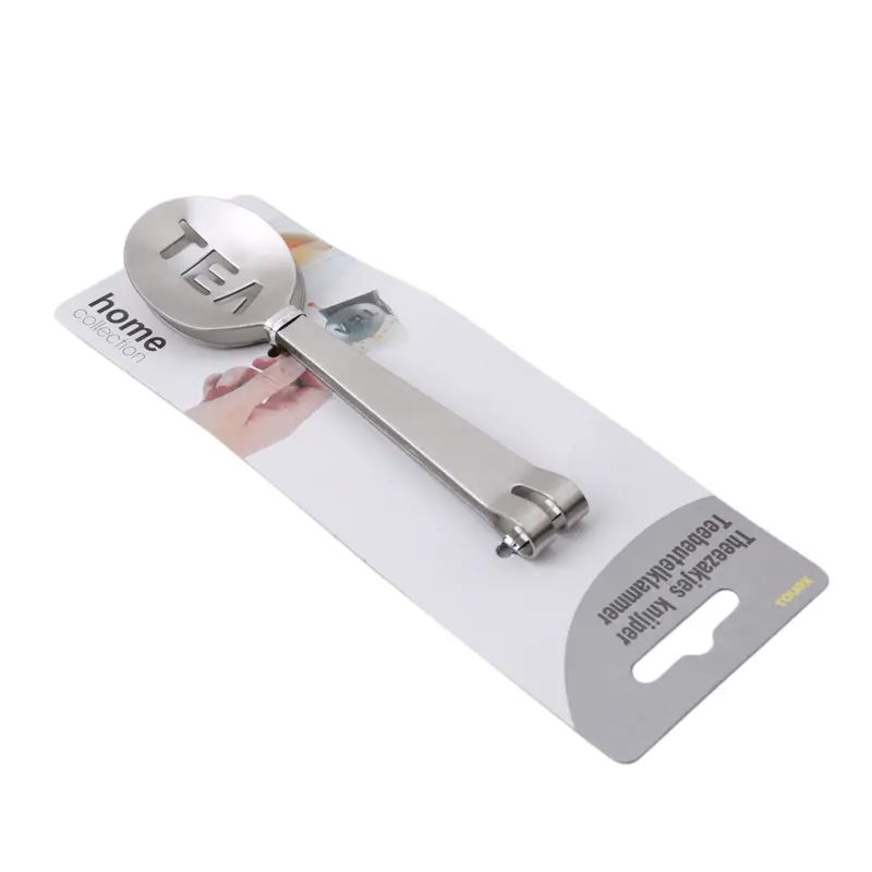 Stainless Steel Tea Bag Clip Tongs Teabag Squeezer Strainer Holder Grip Spoon Mini Tea Leaf Anti-hot Clamp