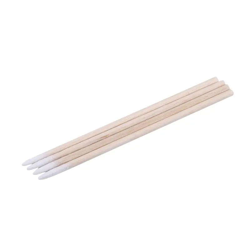 7cm 100/300Pcs Wooden Tip Cotton Stick Long Wooden Handle Tip Semi Permanent Embroidered Cotton Swabs