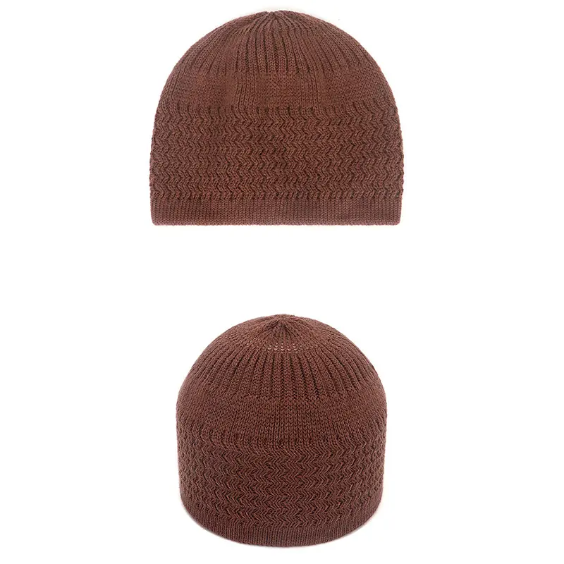 Knitted Muslim Men Prayer Hats Beanies Cap Warm Islamic Ramadan Jewish Kippah Homme Hat Women's Wrap Head Caps