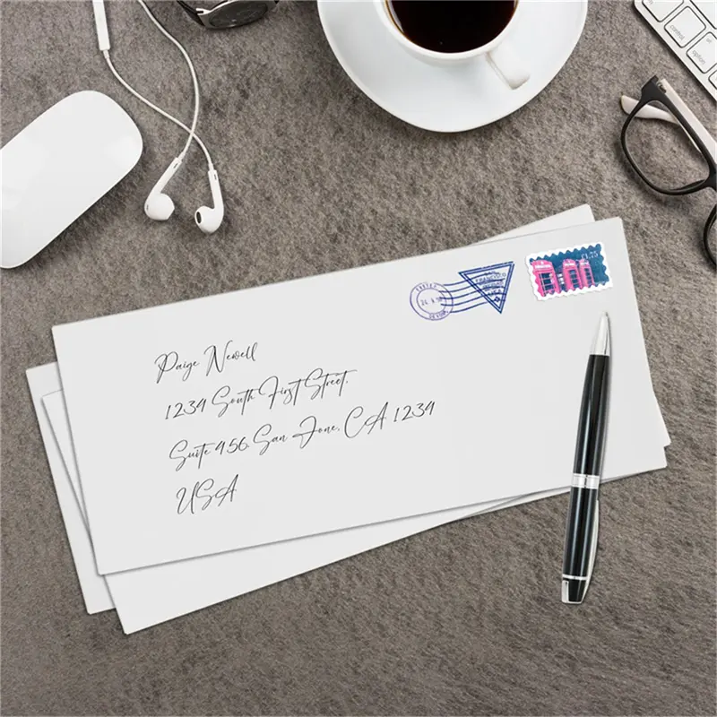10Pcs/pack double-sided Adhesive Paper Anti-peeping Printing Inner Layer Confidential Western Business Envelope Internal Pattern