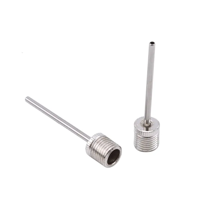 100Pcs / 1Pack Sports Ball Inflating Pump Needle For Football Basketball Inflatable Air Valve Adaptor Stainless Steel Pump Pin