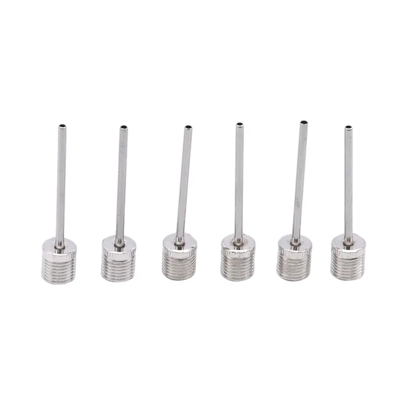 100Pcs / 1Pack Sports Ball Inflating Pump Needle For Football Basketball Inflatable Air Valve Adaptor Stainless Steel Pump Pin