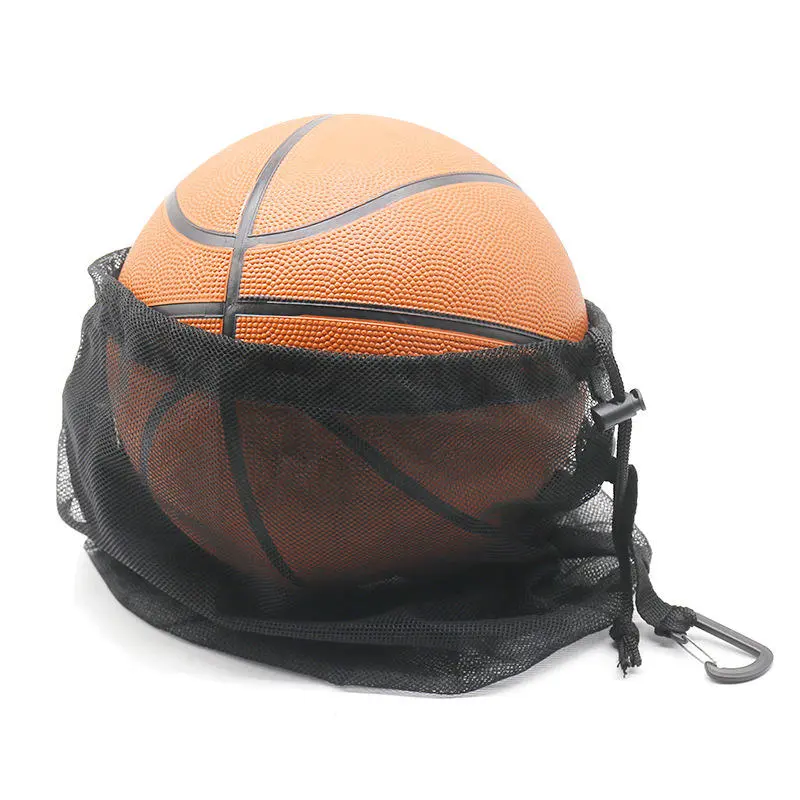Portable Drawstring Basketball Backpack Mesh Bag Football Soccer Volleyball Ball Storage Bags Outdoor Sports Traveling Gym Yoga
