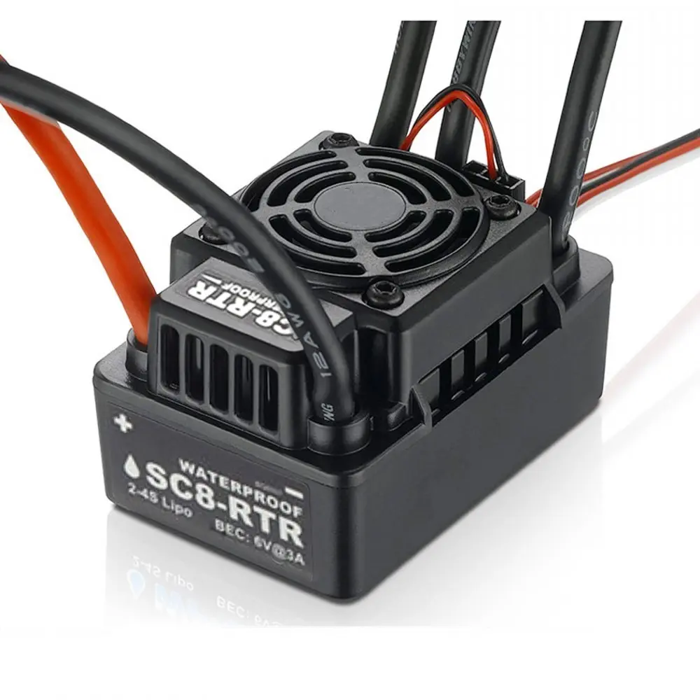 New SC8 RTR Waterproof 120A Brushless ESC Speed Controller 2-4S Lipo Fit 3660 3674 Motor for 1/10 1/8 RC Car