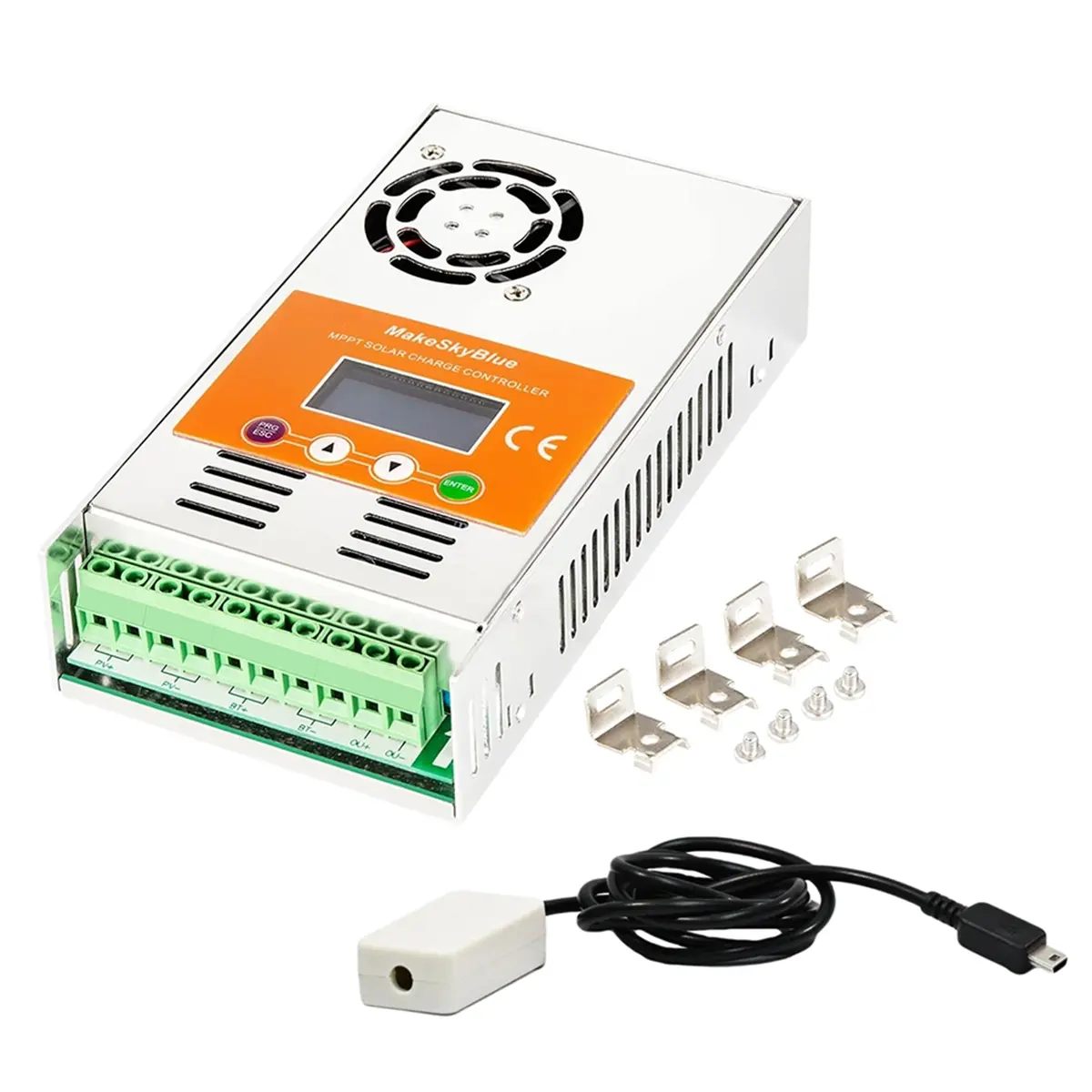 New 60A-V123 with Wifi Cloud Box MakeSkyBlue Solar Panel MPPT Charge Controller for 12V 24V 48V Lead-Acid Battery