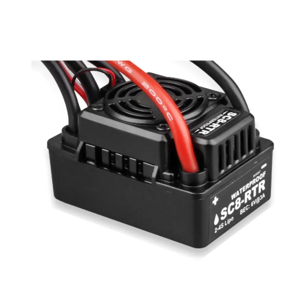 New SC8 RTR Waterproof 120A Brushless ESC Speed Controller 2-4S Lipo Fit 3660 3674 Motor for 1/10 1/8 RC Car