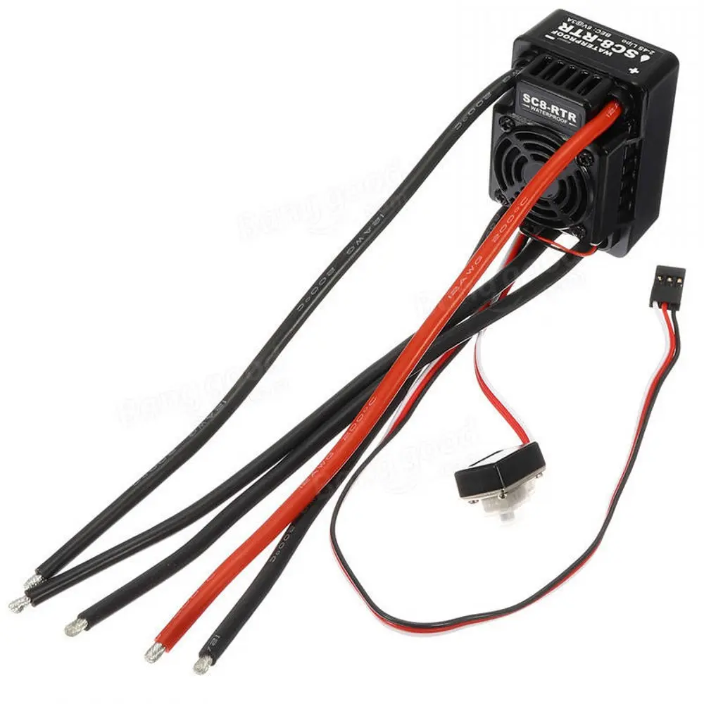 New SC8 RTR Waterproof 120A Brushless ESC Speed Controller 2-4S Lipo Fit 3660 3674 Motor for 1/10 1/8 RC Car