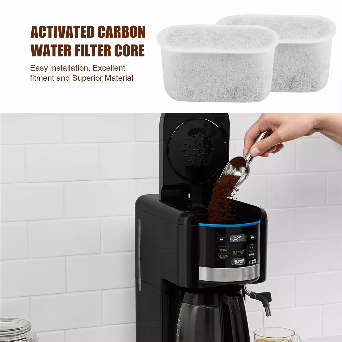 New 12 Pack Replacement Charcoal Water Filters for ALL Cuisinart Coffee Makers, DCC-RWF