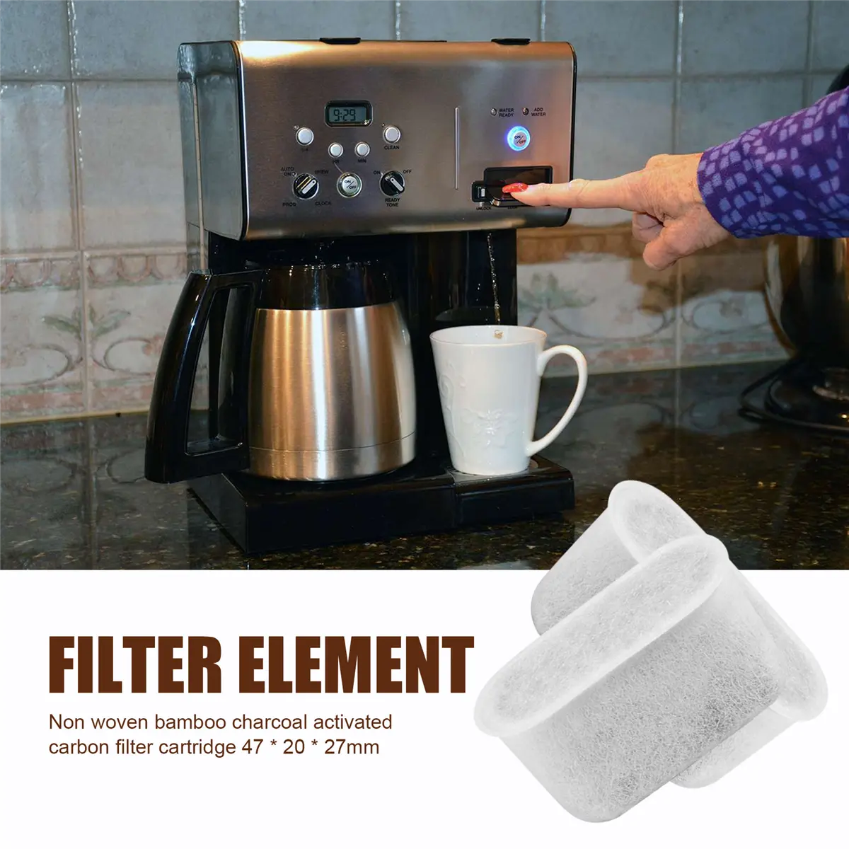 New 12 Pack Replacement Charcoal Water Filters for ALL Cuisinart Coffee Makers, DCC-RWF