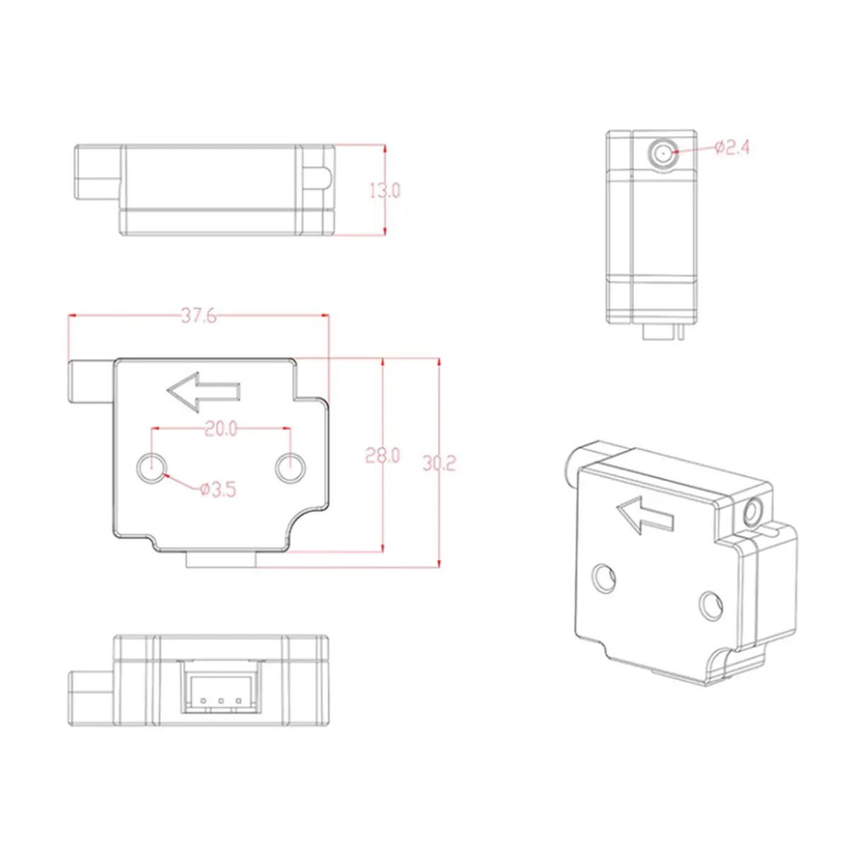 New 1Pc Sensor Switch Accessories for ANYCUBIC Kobra 2 Pro/Kobra 2Plus/Kobra 2 Max Filament Detection Module / Sensor