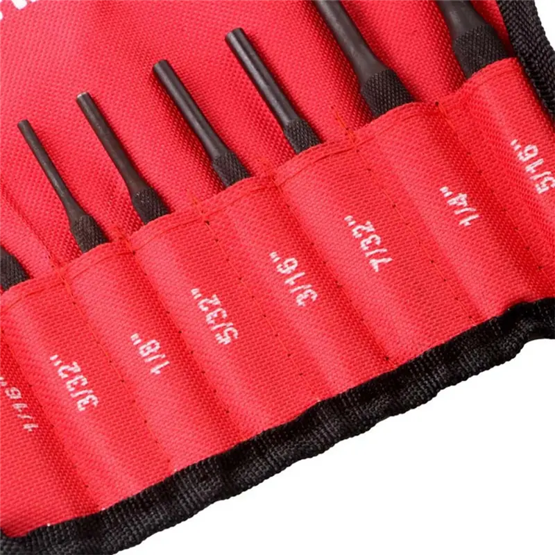 HGHO 8Pcs Professional Roll Pin Punch Set Case Pin Punch Tool Pin Grip Roll Pin Punch For Jewelry And Watch Repair Easy To Use