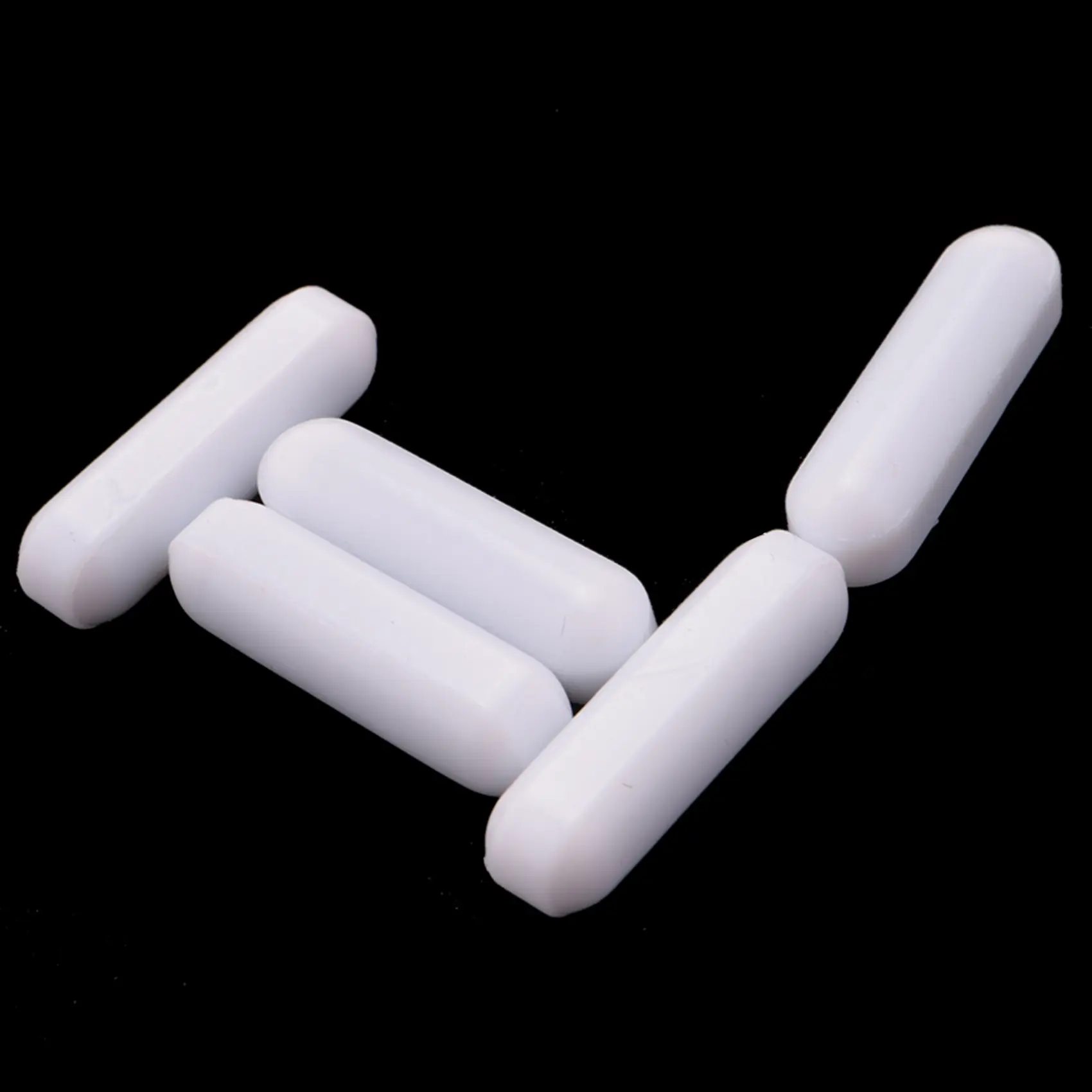 HGHO 5 Pcs 25Mm(1 Inch) PTFE Magnetic Stirrer Mixer Stir Bar,White Color,Laboratory Bar,Stir Plate Bar,7Mm25mm Stir Bars