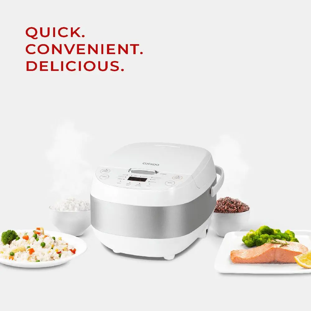 CUCKOO CR-0605F 6-Cup Uncooked / 12-Cup Cooked Micom Rice Cooker with Nonstick Inner Pot 13 Menu Options LCD Display Fuzzy Logic