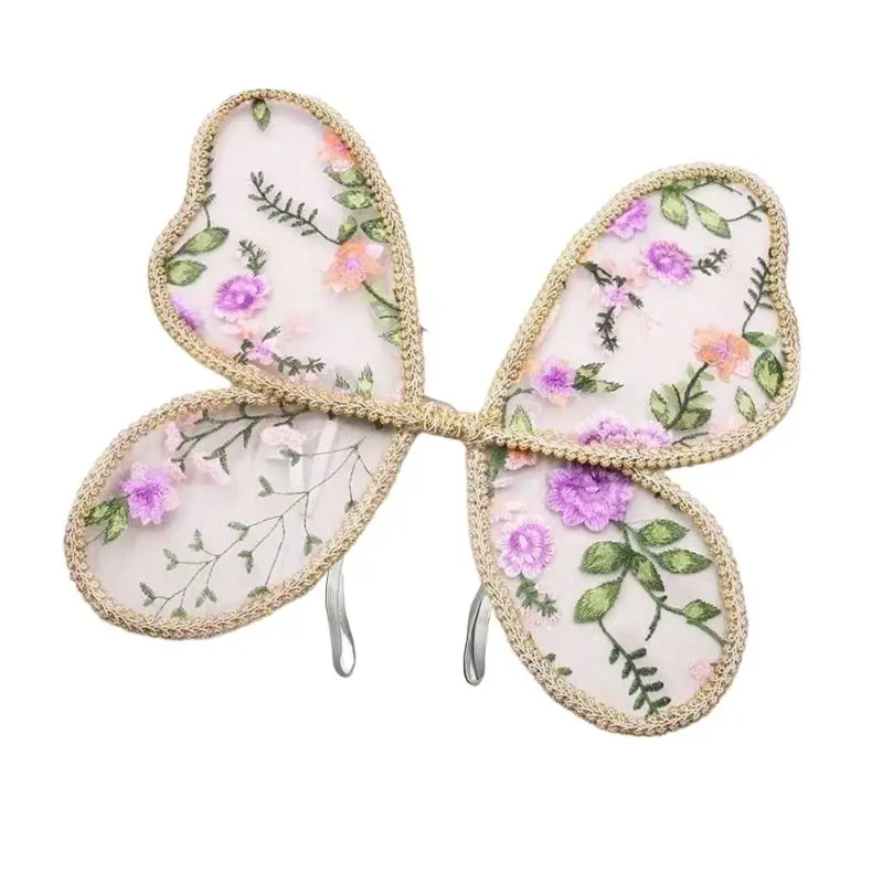 M76C Angelic Lace Wing Enchantes Lace Butterfly Wing Angel Themed Photoshoot Accessories for Children Imaginative Dressing Up