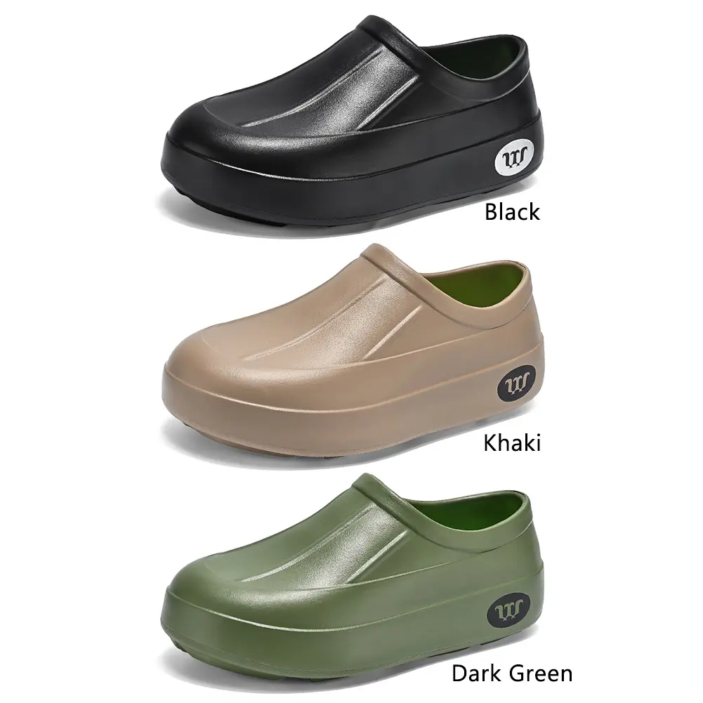 EVA Chef Shoes Outdoor Safety Shoes Waterproof Comfortable Walking Shoes Oil-proof Slip On Nursing Shoes Non Slip for Men