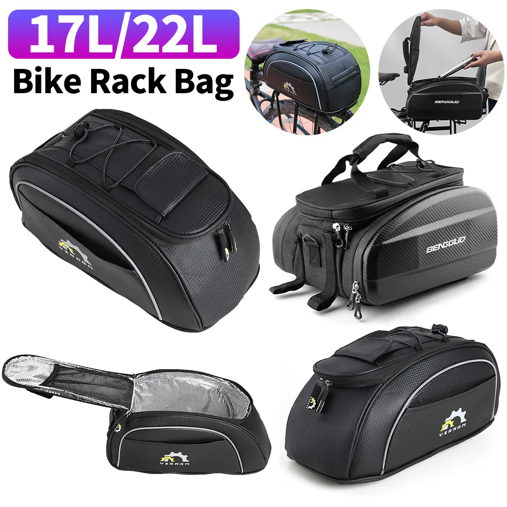 17L 22L Waterproof Bike Bag Bicycle Commuting Bag Bike Panniers Bicycle Storage Pouch Bag With Reflective Strip for Travel