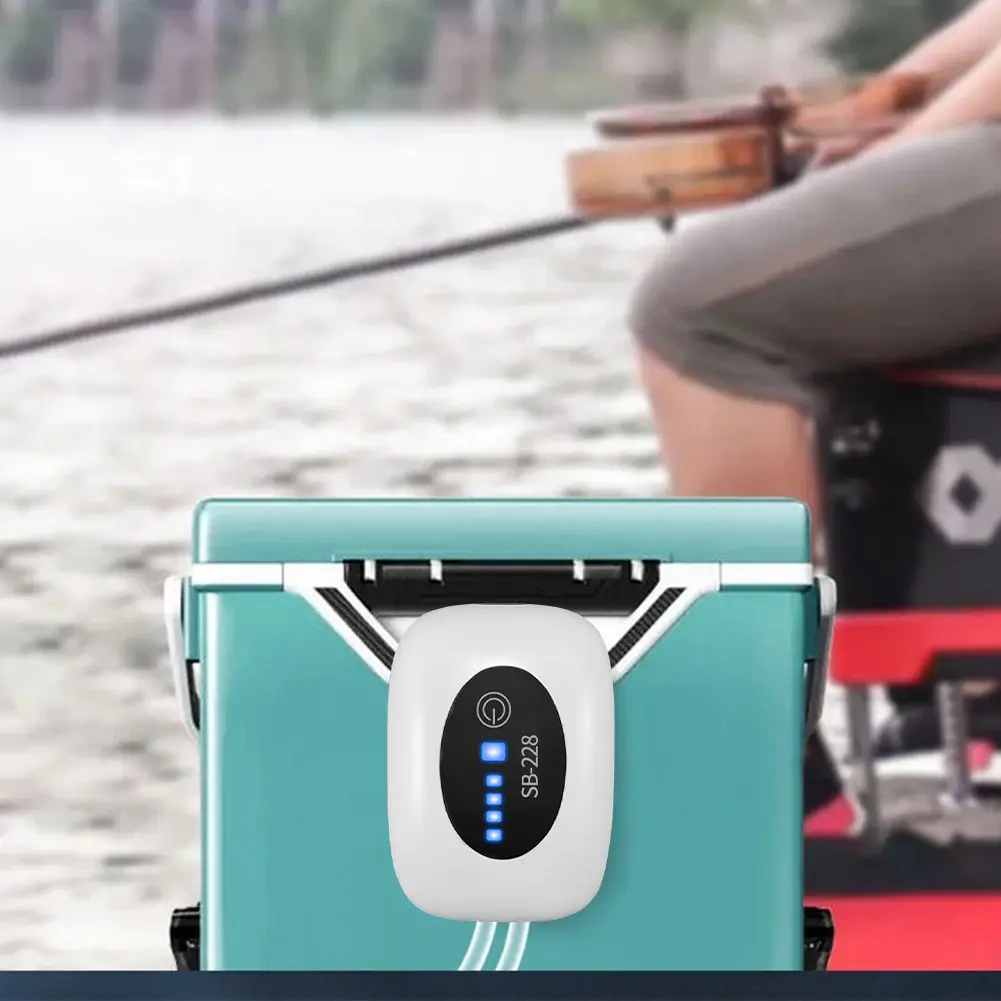 Aquarium Oxygen Air Pump USB Charging Portable Fishing Oxygenator Dual-Purpose Household Fish Tank Aerator Fishing Accessories