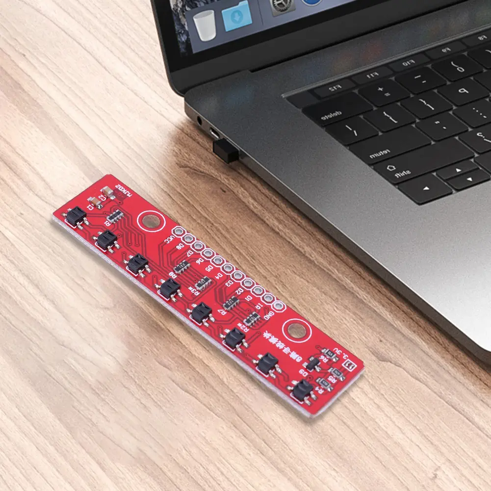3.3V-5V Hunt Module 8 Channel 8Bit Detector Hunt Board PCB Infrared Detection Sensor Module Board for Laboratories