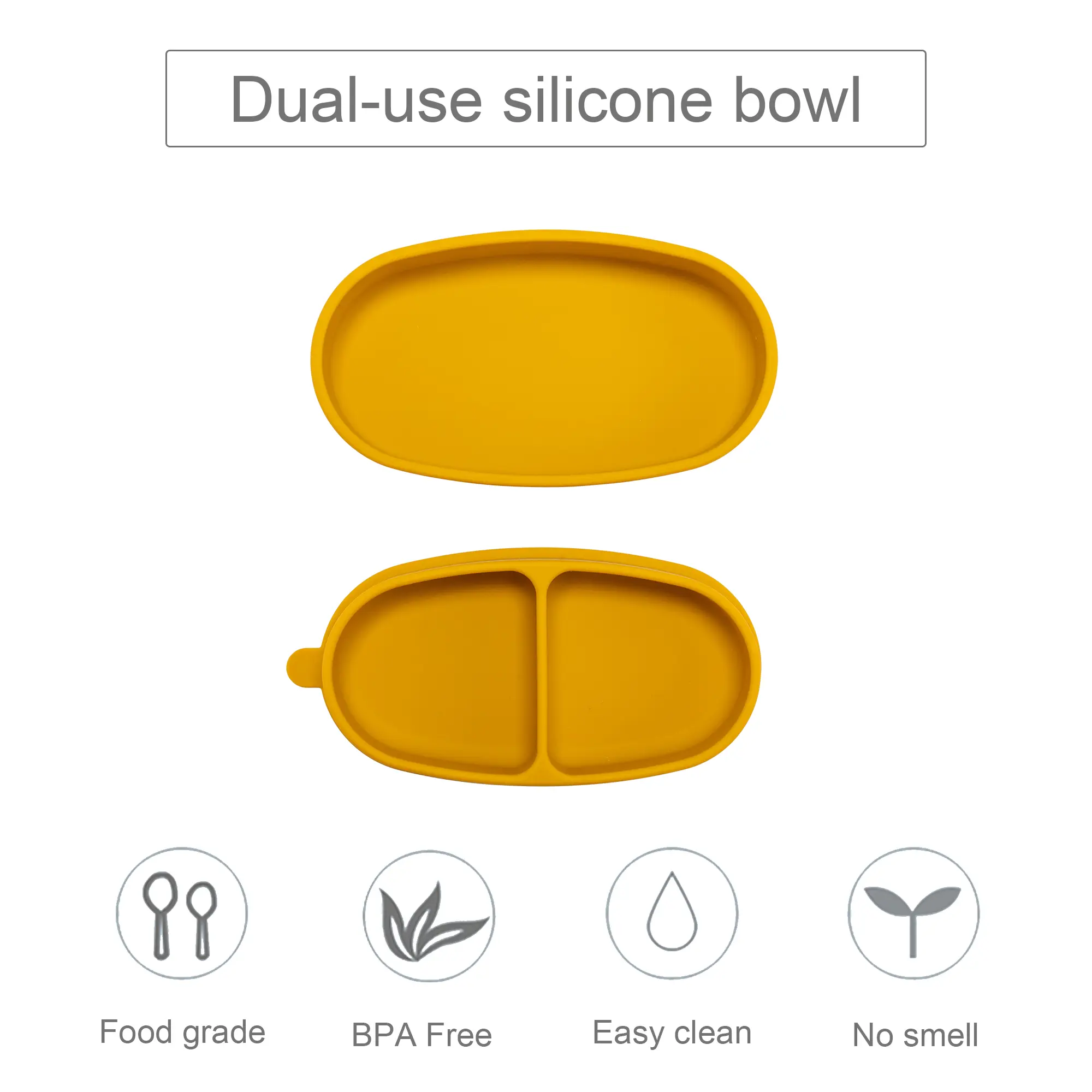 Children Safe Silicone Bowls Baby Complementary Food Training Silicone Tableware Infait Solid Color Silicone Suction Cup Bowls