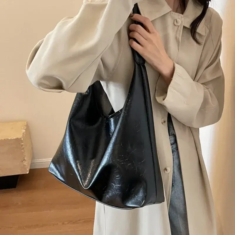 Large Capacity Red Bag For Women 2024 New Retro Texture Single Shoulder Tote Bags Fashion Versatile Casual Ladies Handbags