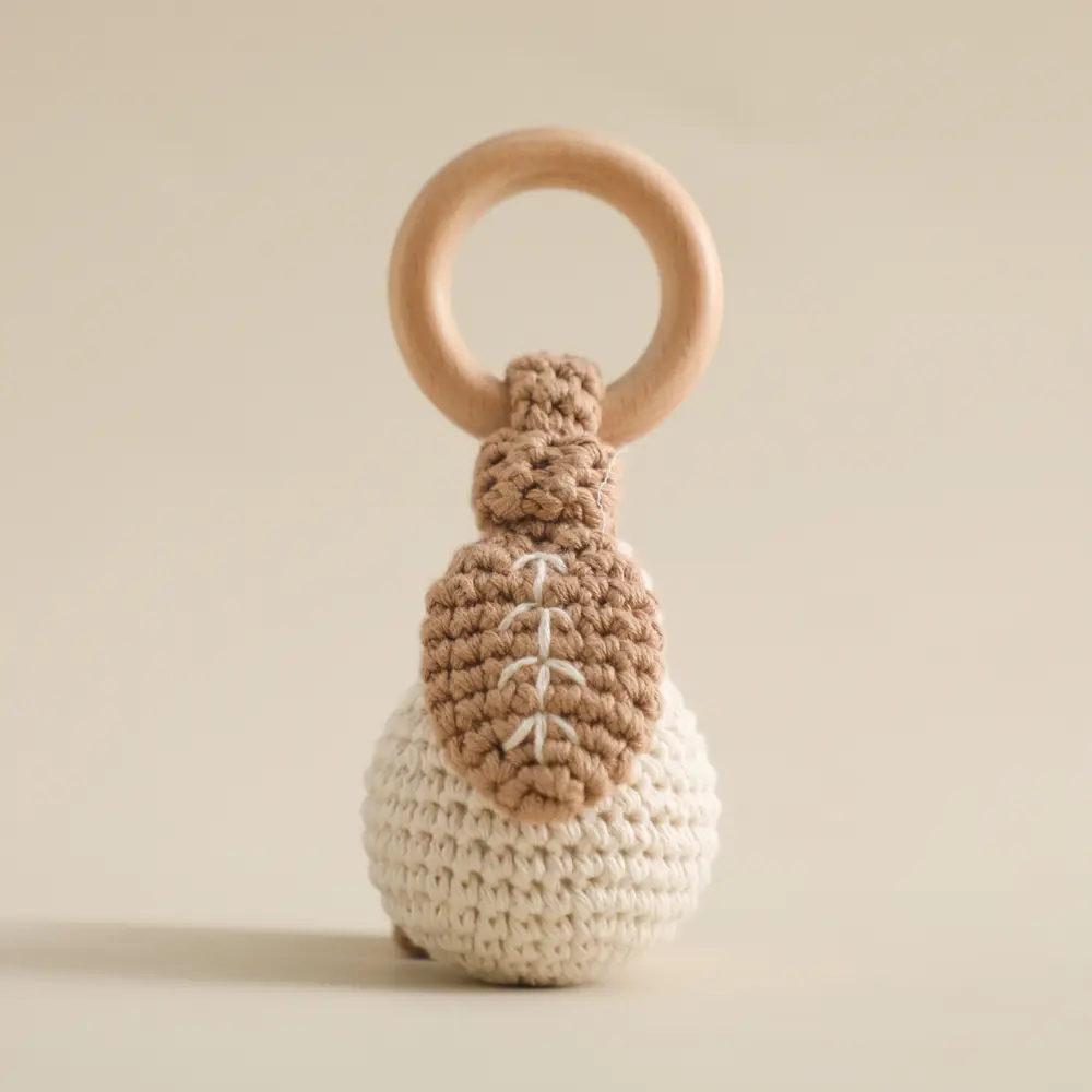 Baby Fruit Crochet Rattle Toy Creative Wooden Wristband Soft Toy Exercise Baby Hand Eye Coordination Ability Toy Cute Baby Gift