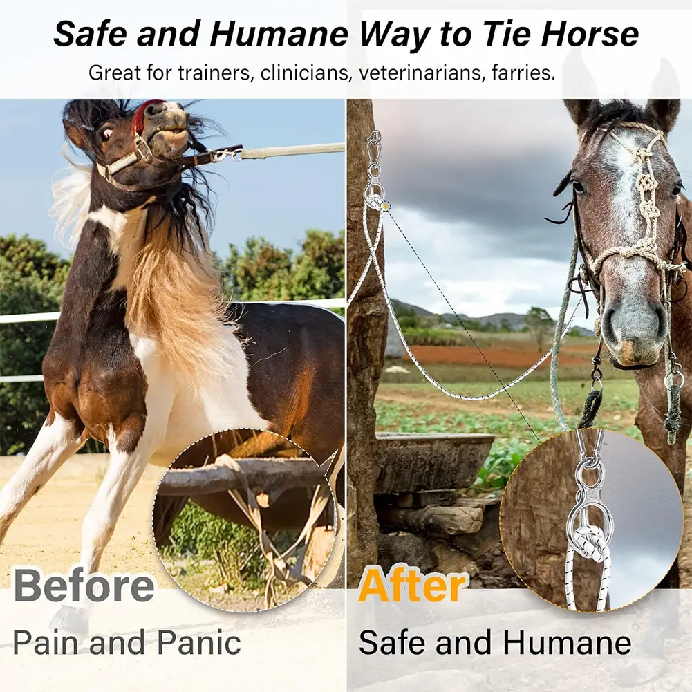 Horse Tie Ring Stainless Steel Horse Tack and Supplies Horse Accessories Prevent Horses From Pulling Back