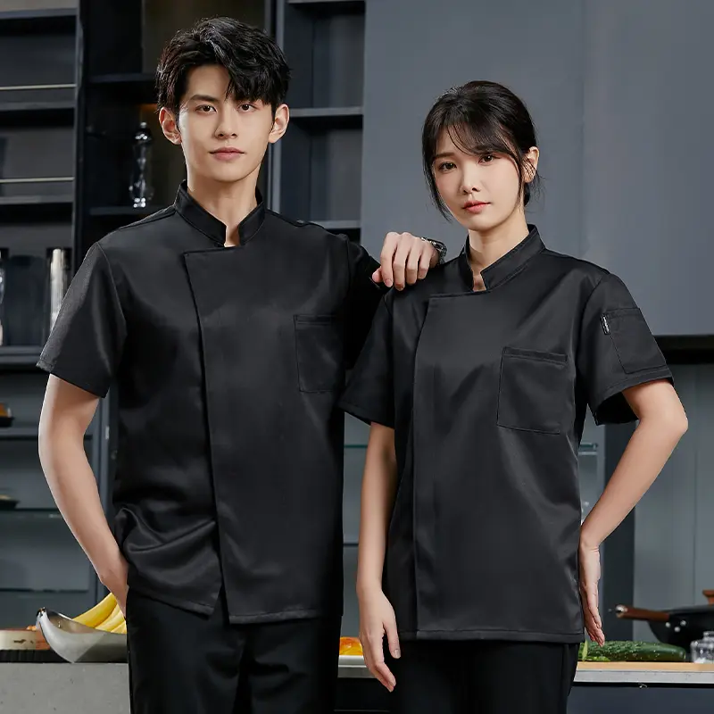 Hotel Catering Waiter Shirt Summer Restaurant Kitchen Cook Jacket Bakery Waiter Coat Pizza Chef Uniform Dining Hall Workwear