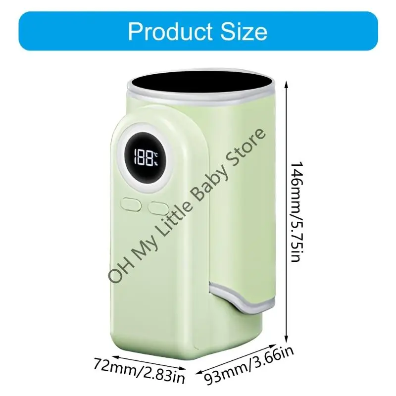 M76C Portable Baby Bottle Warmer 4 in 1 Fast Heating Breastmilk Formula Warmer USB Charging Adjustable Gear Travel Essential