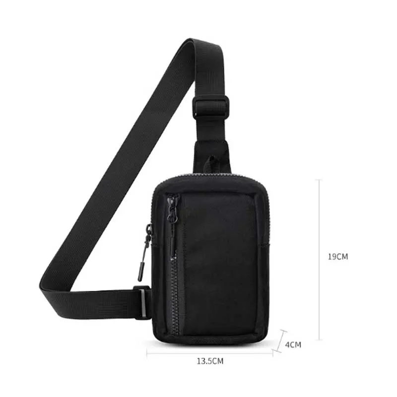 Cross Border New Outdoor Leisure Sports Waterproof Small Chest Bag Mini Nylon Crossbody Bag for Men and Women Waist Packs Purse