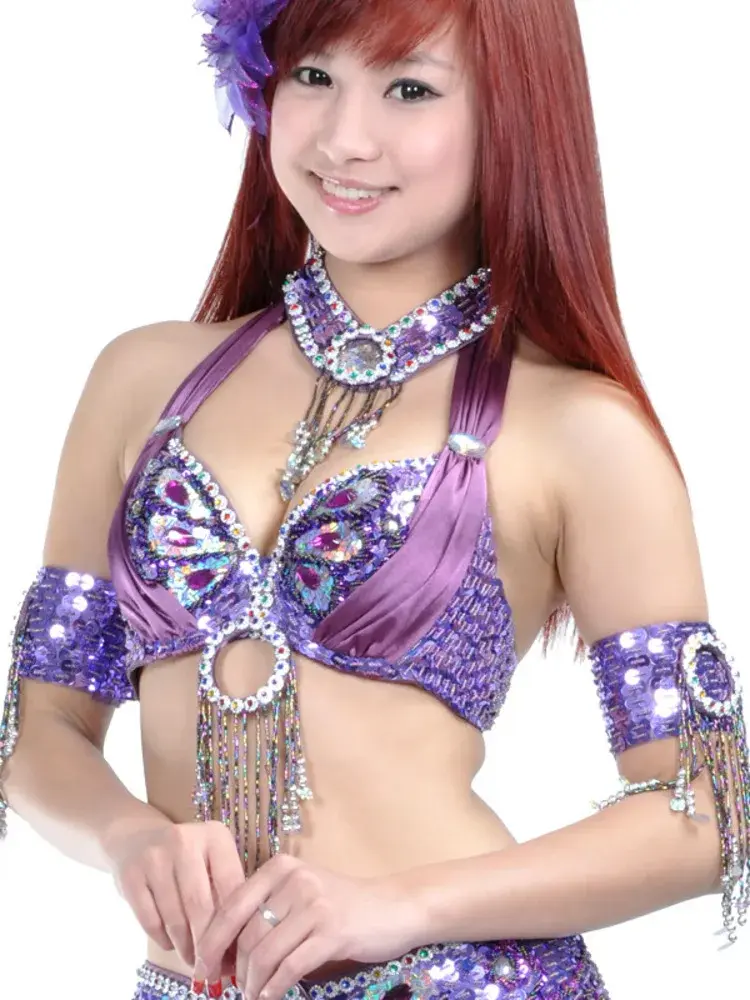 Sequins Belly Dance Costume Festival Women Arab Push Up Bra Woman Jazz Tassel Arabic Urban Latin Gypsy Performance Tops 2025