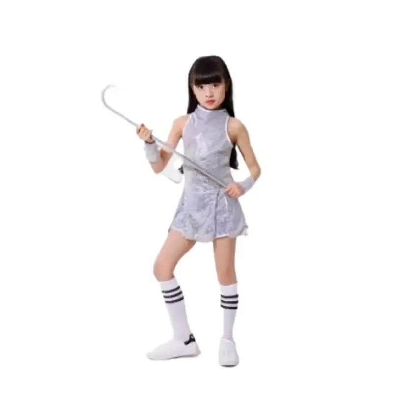 Girls Sequins Cheerleading Dress with Socks Jazz Modern Street Dance Hip-Hop Performances Costumes