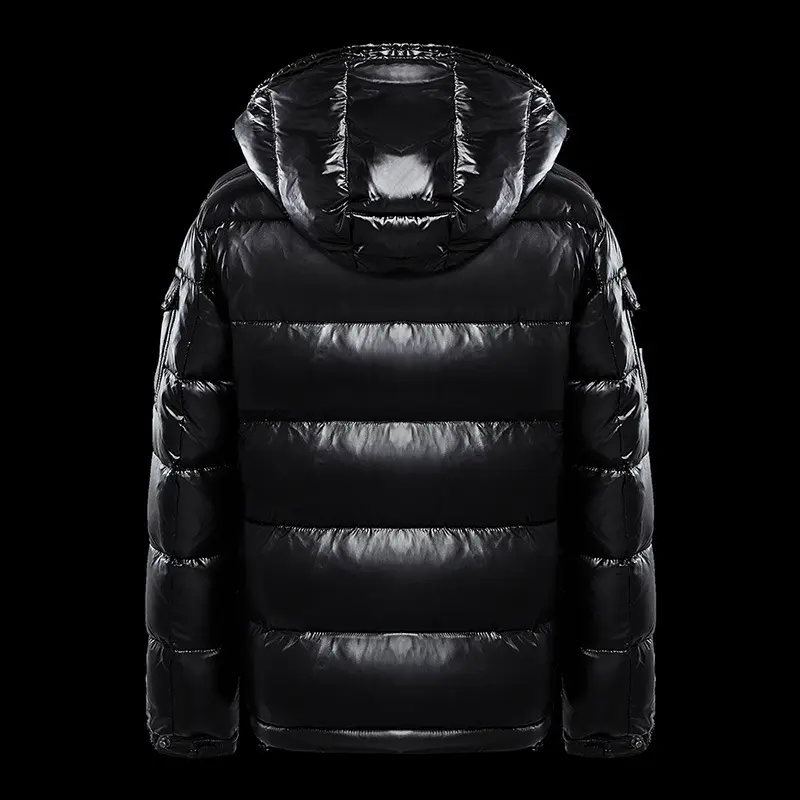 Winter Mens Shiny Down Parkas Coats Man Mountain Ski Cotton Thermal Coats Men Thick Windbreaker Hooded Jacket Clothing
