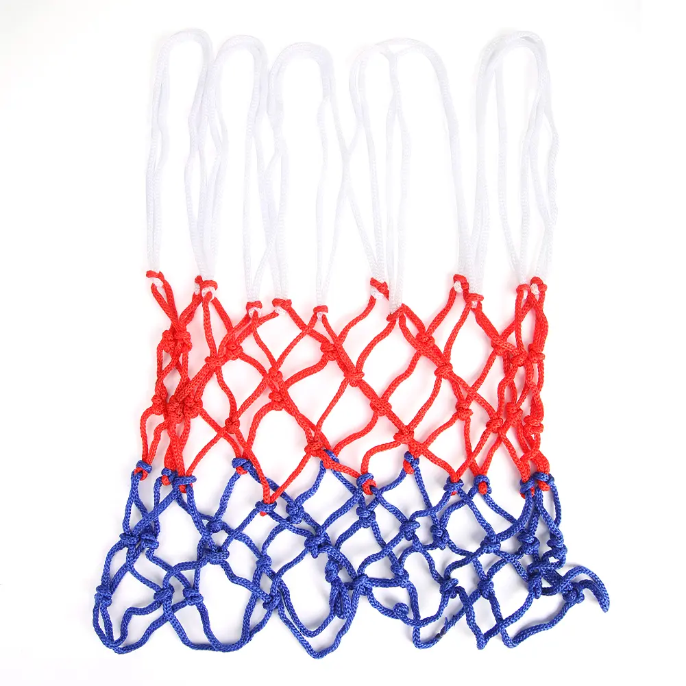 Basketball Net Outdoor Sports Basketball Hoop Basket Standard Basketball Rim Net All-Weather Tri-Color Sports Entertainment