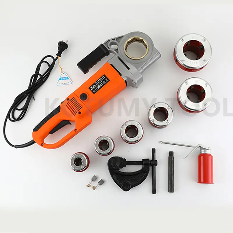 2300W Handheld Electric Threading Machine Pipe Threader Portable Sleeve Machine 220V Galvanized Pipe Sleeve Threading Tools