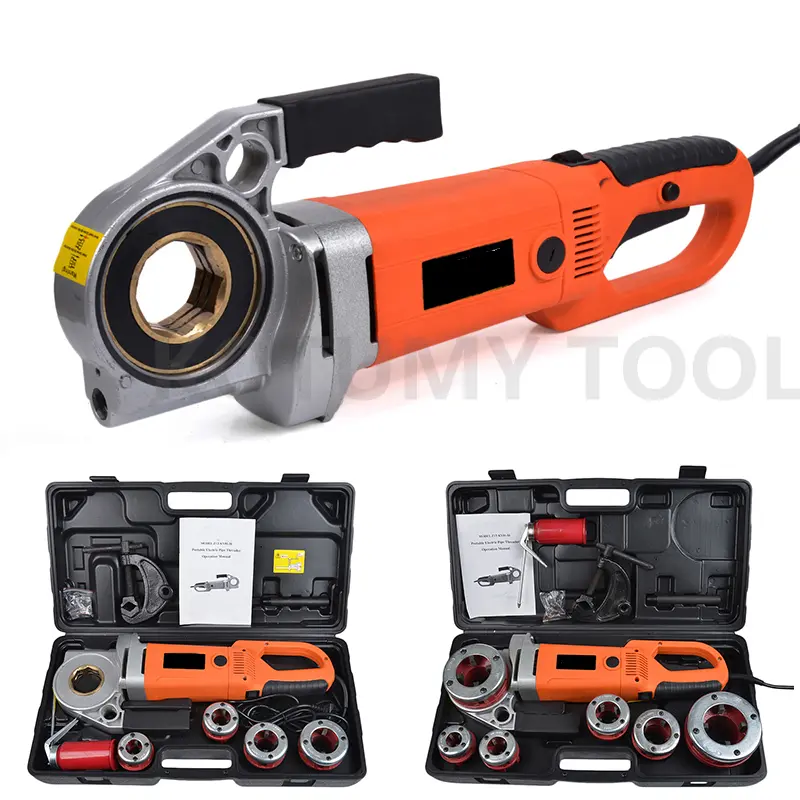 2300W Handheld Electric Threading Machine Pipe Threader Portable Sleeve Machine 220V Galvanized Pipe Sleeve Threading Tools
