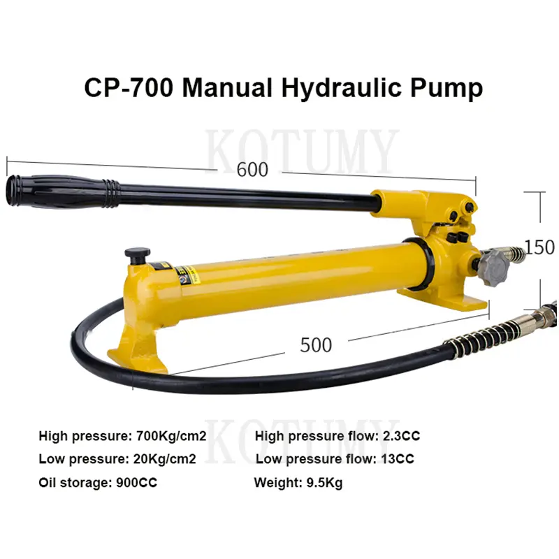 Manual Hydraulic Hand Pump Hand Operated Pump Portable Hydraulic Pump Station Oil Pump Efficient Split Hydraulic Tool