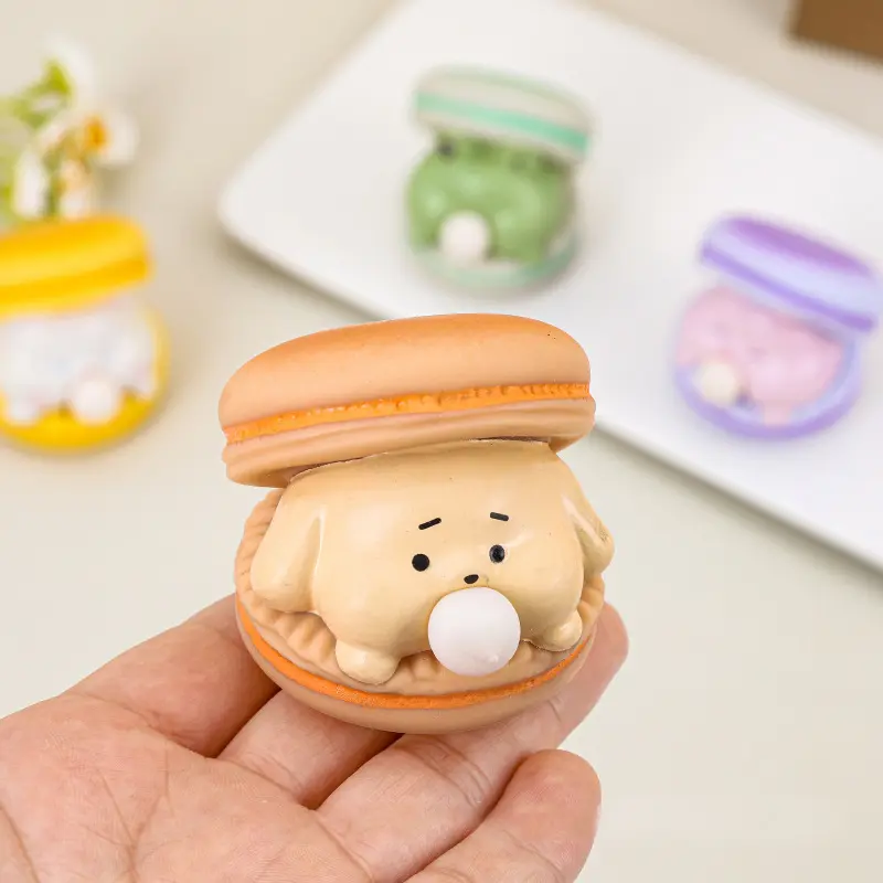 Creative Cute Animal Spit Bubble Burger Stress Relief Pinch Children's Toys Office Funny Vent Toys Desktop Decorative Ornaments