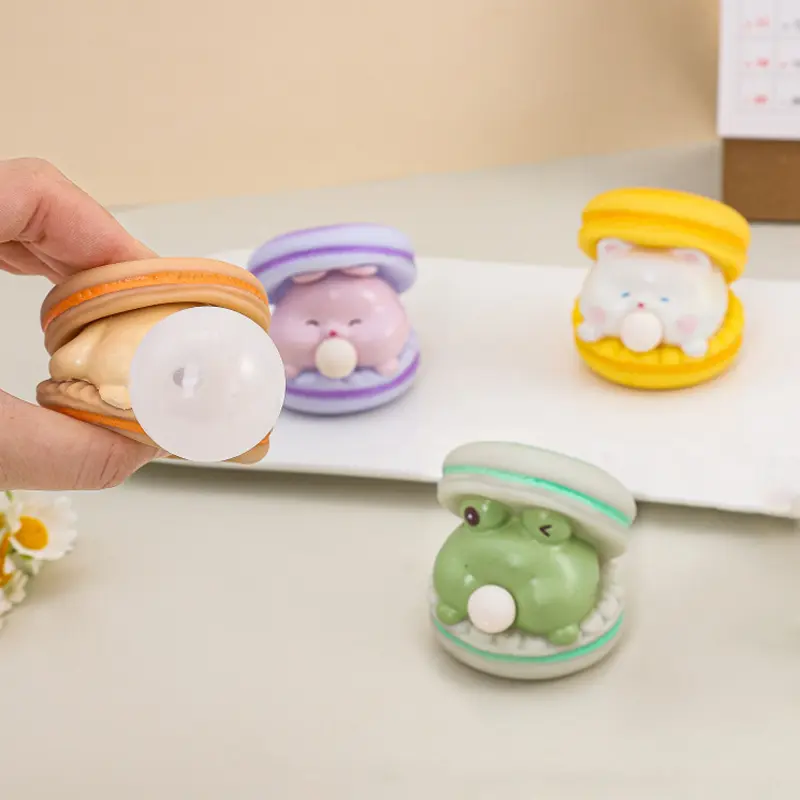 Creative Cute Animal Spit Bubble Burger Stress Relief Pinch Children's Toys Office Funny Vent Toys Desktop Decorative Ornaments