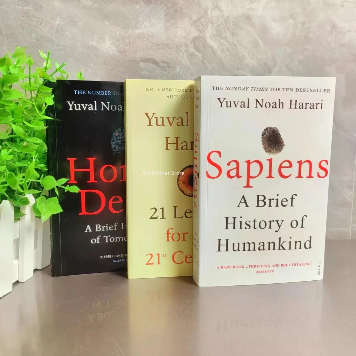 Yuval Noah Harari Books Set(Sapiens, Homo Deus, 21 Lessons for 21st Century) Paperback Book in English