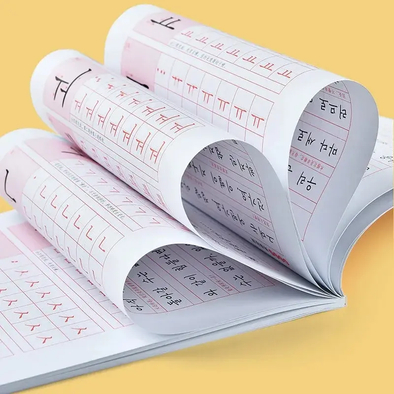 Children Learning Korean/Chinese Books Reusable Calligraphy Copybook Alphabet/Word Kids Handwriting Practice Writing Art libros