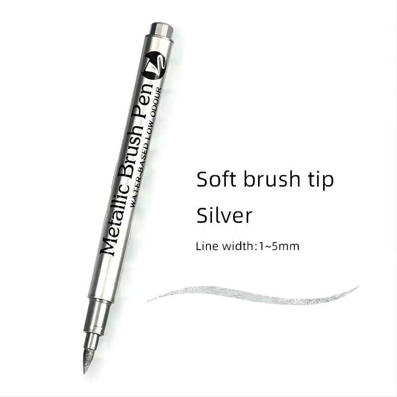 6/12Pcs Waterproof Permanent Paint Marker Pen, Gold and Silver Ink, Metallic, Rock, Mug, Ceramic, Glass, DIY Painting Supplies