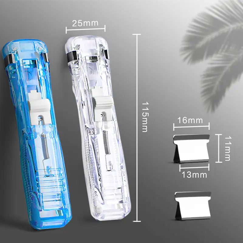 Traceless Reusable Hand Clamp Push Stapler, Paper Book File, Office, School Student Binder, Binding Tools, Supplies Accessories