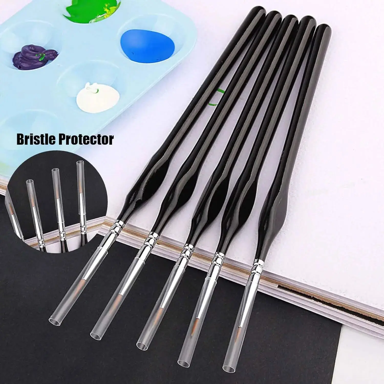 Ultra-Fine Line Brush Set for Acrylic Watercolor Drawing Nylon Hook Pen Fine Point Oil Painting Tools Kit