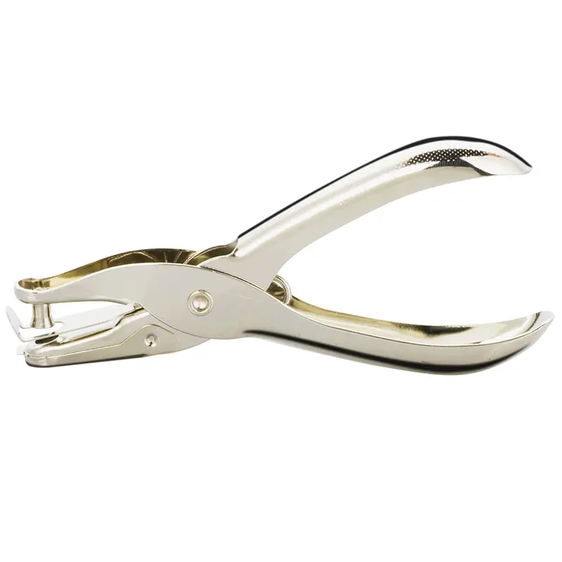 Handheld Single Hole Puncher 6mm Diameter Eye-Catching Manual Hole Punch for Students Thick Paper A4 Sheets Cards & DIY Projects