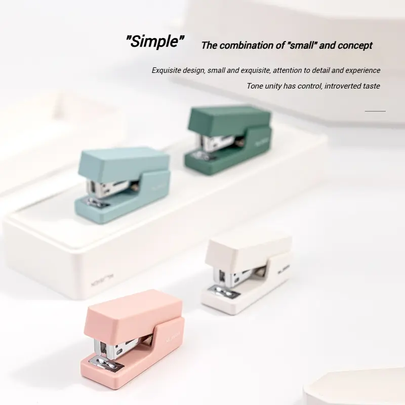NUSIGN Portable Mini Stapler Set, Color Paper Binding Machine, Fashion Stationery, Office Supplies, 24/6, Staples
