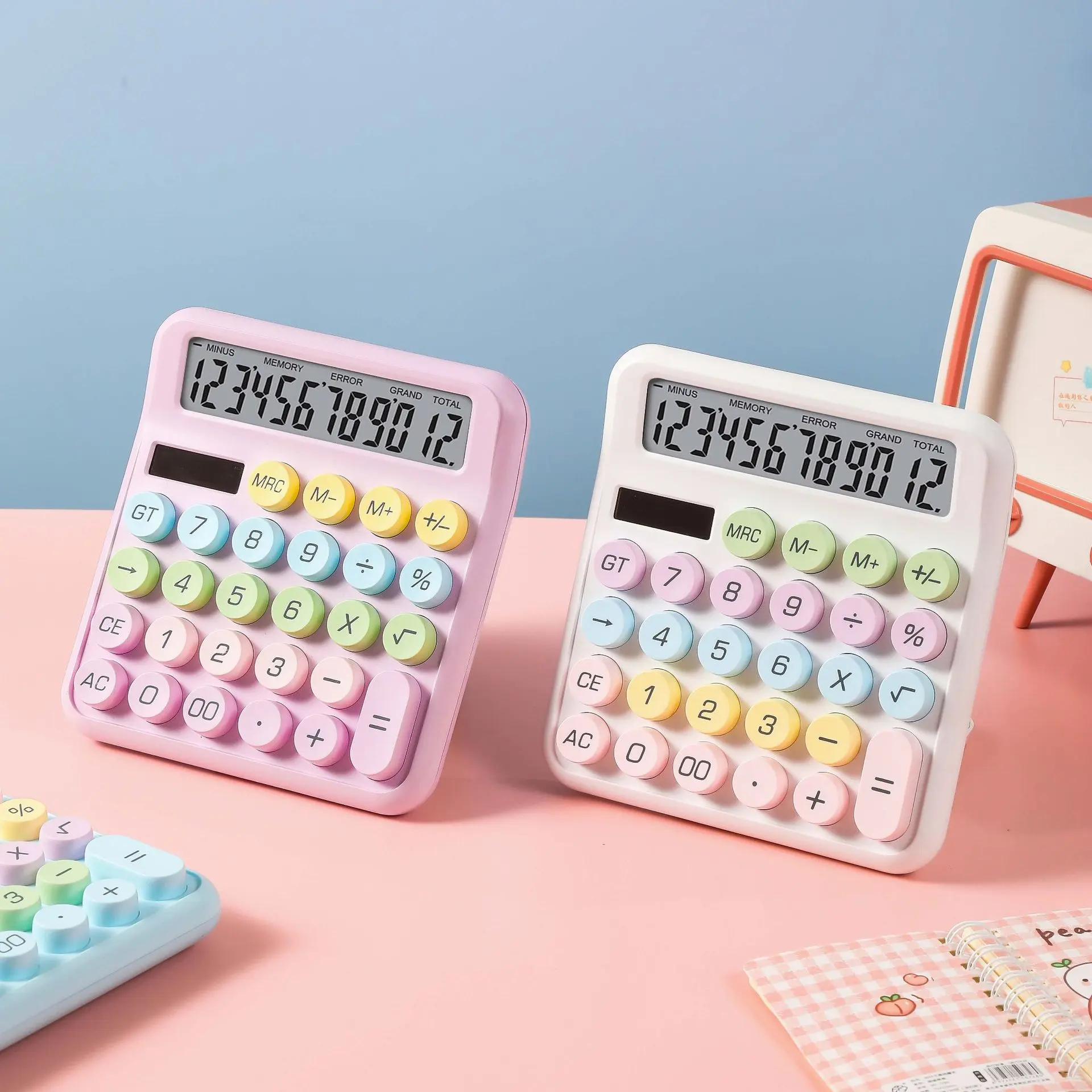 Dopamine Candy Colored Desktop Calculator, High Beauty, Office, School, Student Stationery, Cute, Kawaii