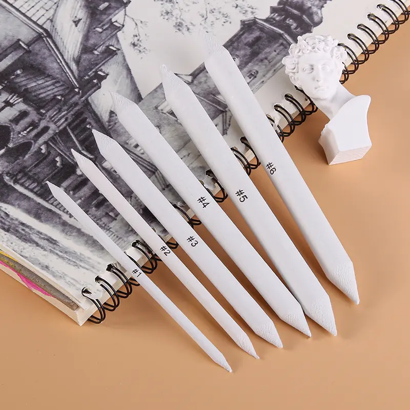Double Headed Correction Pen, Painting, Monochromatic Painting, Monochrome Sketch, Correction Brush, 6Pcs/Set, New Paper Eraser